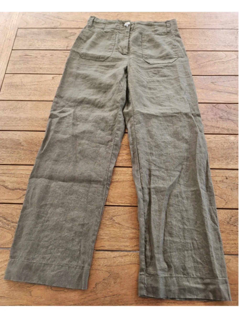 Quince 100% European Linen Patch Pocket Wide Leg Pants Size 0